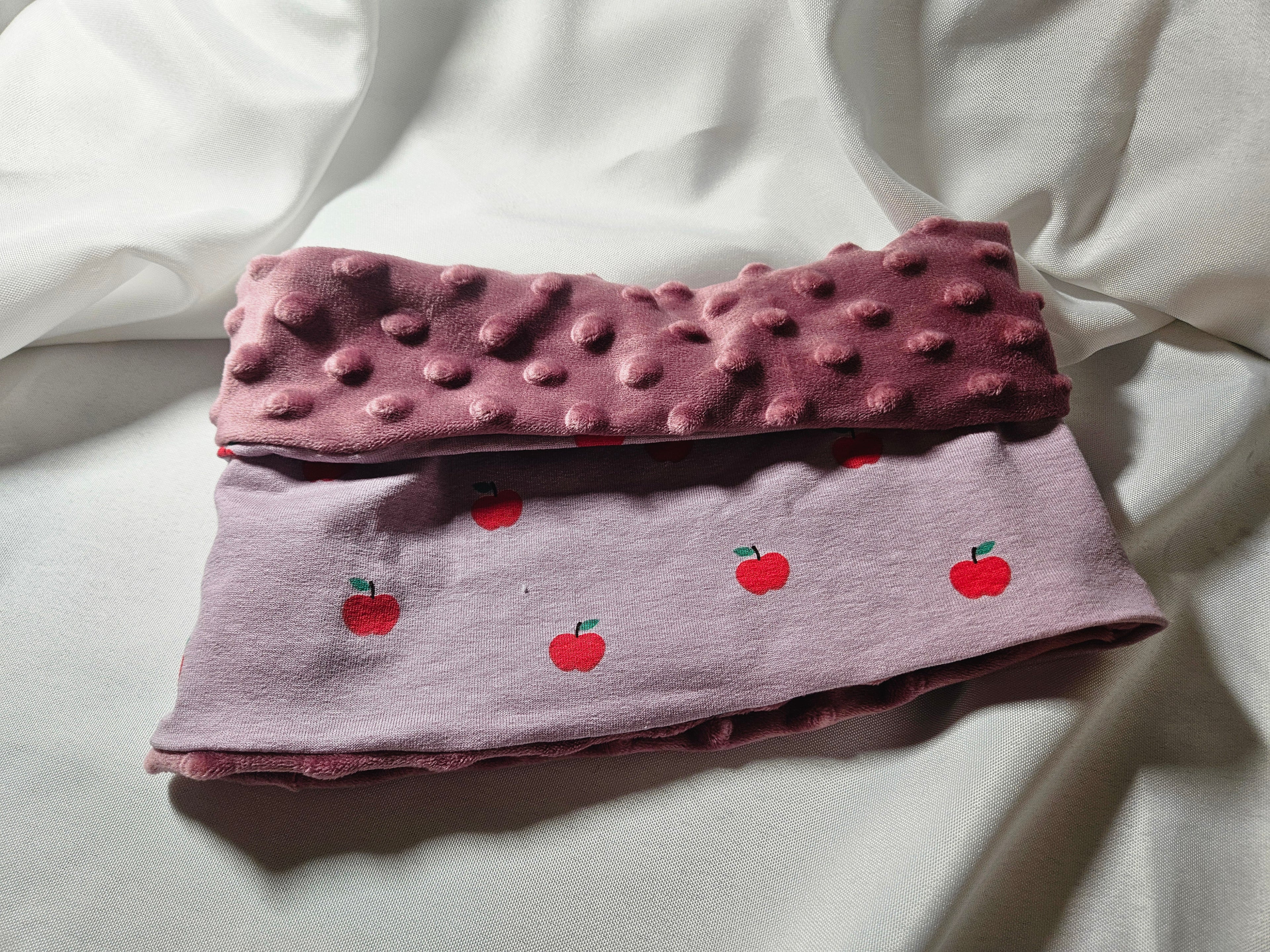 Snood / Tour de cou pommes vieux rose