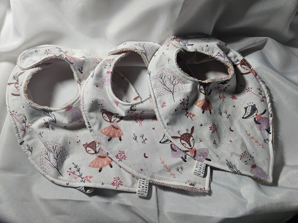 Bavoir danseuses rose