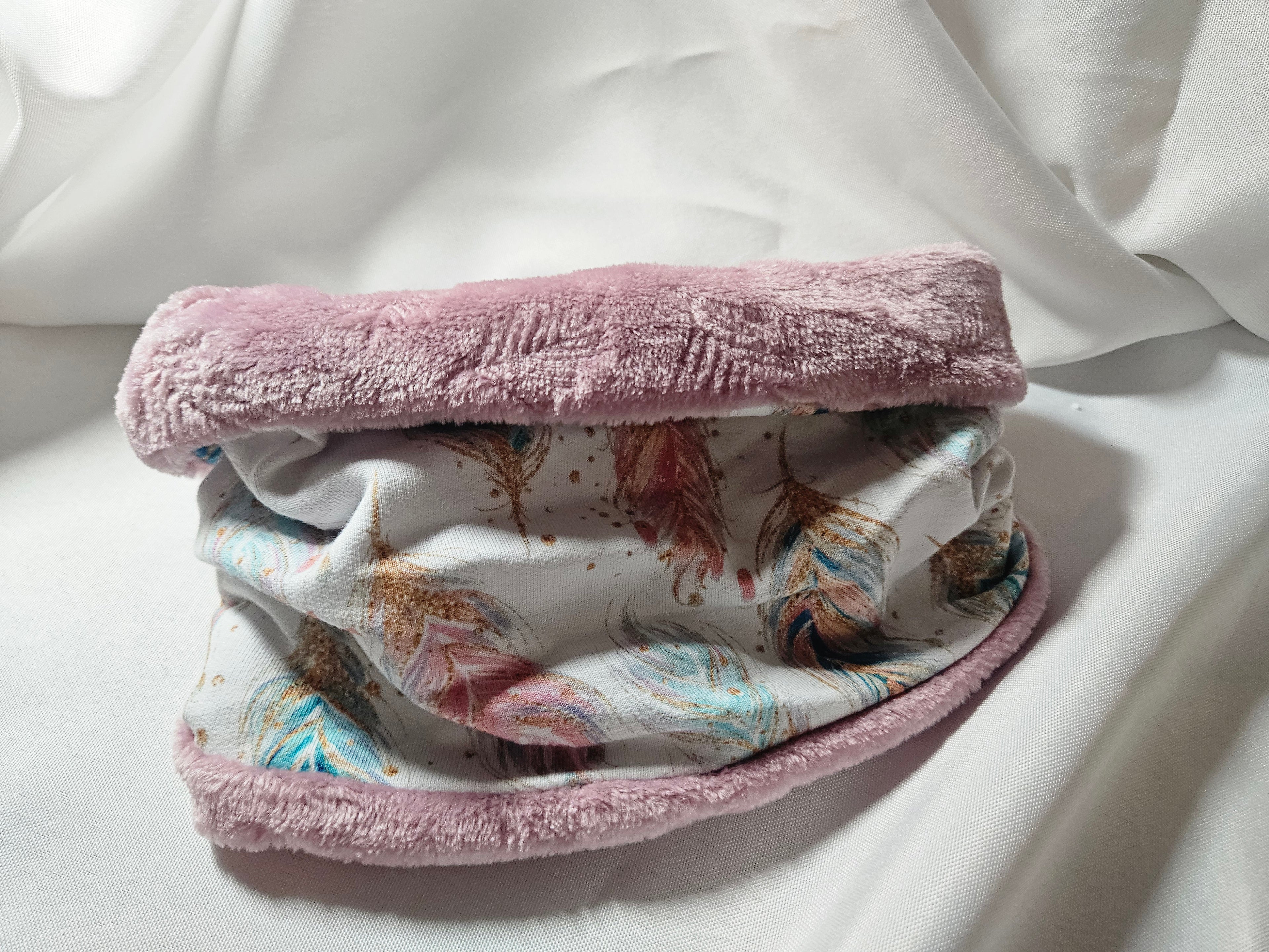 Tour de cou plumes rose