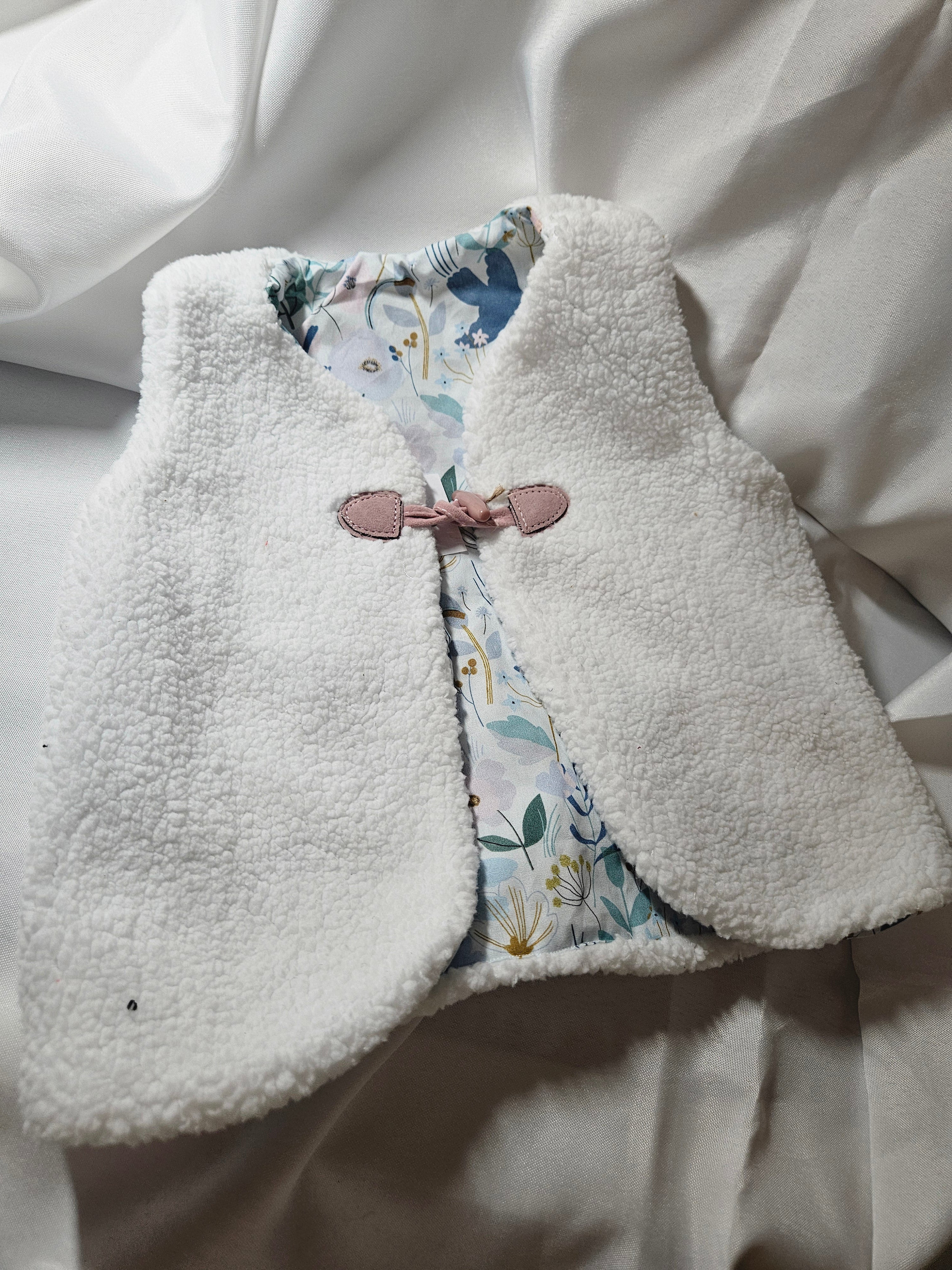 Gilet de berger blanc